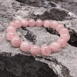 Vòng tay Thạch Anh Hồng SOLUNA chất lượng cao, khai mở luân xa tim và thu hút yêu thương.