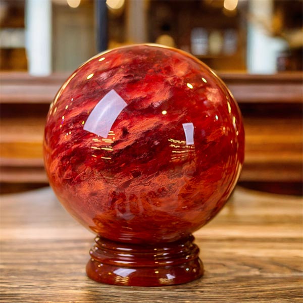 qua-cau-huyet-rong2 Quả Cầu Huyết Rồng SOLUNA tự nhiên, màu đỏ xanh, biểu tượng dũng khí và trấn trạch.