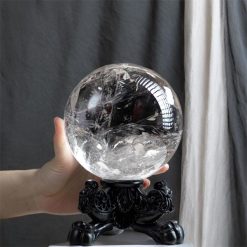 Quả Cầu Thạch Anh Trắng SOLUNA trong suốt, Bậc Thầy Thanh Tẩy, khai mở trí tuệ và trực giác.