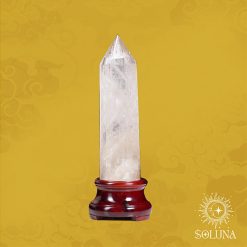 Trụ Đá Thạch Anh Trắng tự nhiên (Clear Quartz), Bậc Thầy Chữa Lành, thu hút tài lộc và tăng cường tư duy minh mẫn.