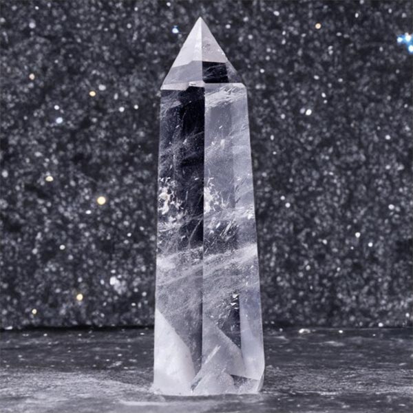 tru-thach-anh-trang1 Trụ Đá Thạch Anh Trắng tự nhiên (Clear Quartz), Bậc Thầy Chữa Lành, thu hút tài lộc và tăng cường tư duy minh mẫn.