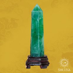 Trụ Đá Thạch Anh Xanh (Green Aventurine), "lá bùa" chiêu may mắn, khai mở cơ hội thăng tiến và cân bằng Luân Xa Tim.